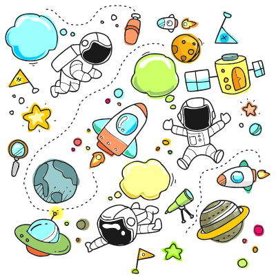 Space Theme Collage By pencilparker clipart