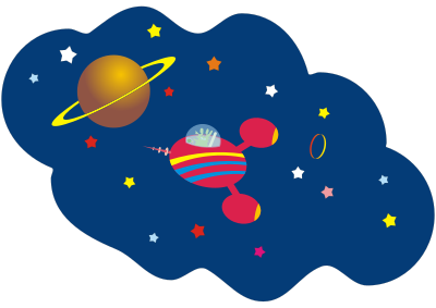 Space travel clipart