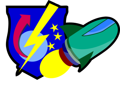 Spaceship and academy insignia clipart