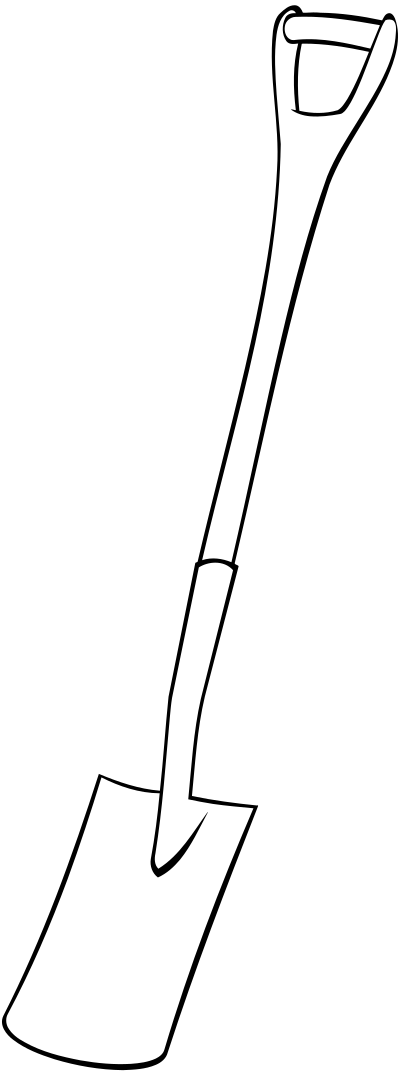Spade 2 (outline) clipart