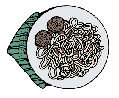 Spaghetti and Meatballs - Colour Remix clipart