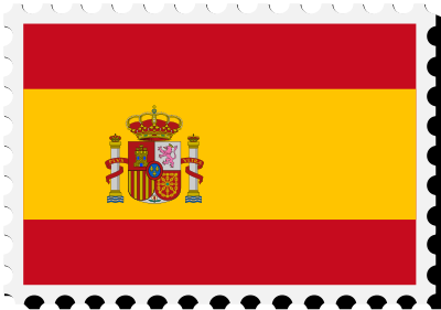Spain flag stamp clipart