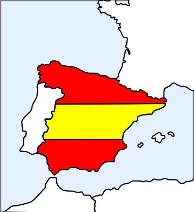 Spain (map and flag) clipart