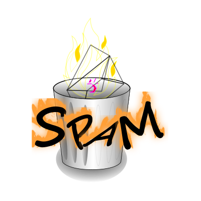 Spam Mail to trash clipart