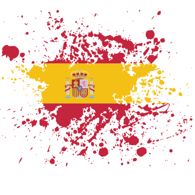 Spanish flag ink splatter clipart