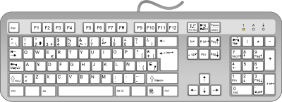 Spanish keyboard clipart