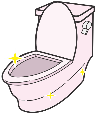 Sparkling Clean Toilet clipart