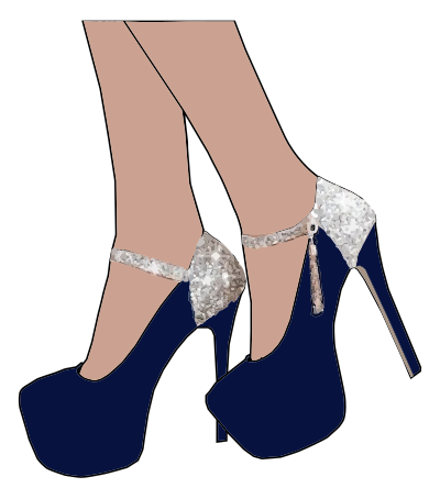 Sparkly Women's Shoes clipart