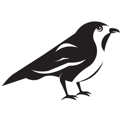 Sparrow bird silhouette clipart