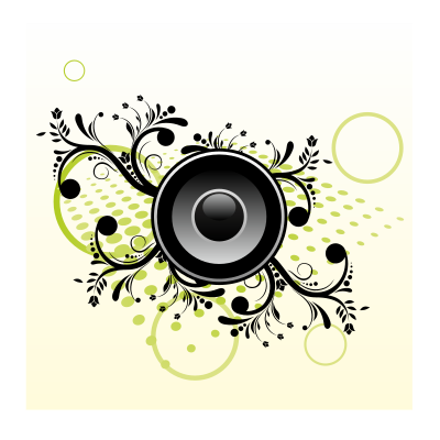 Speaker on abstract background clipart