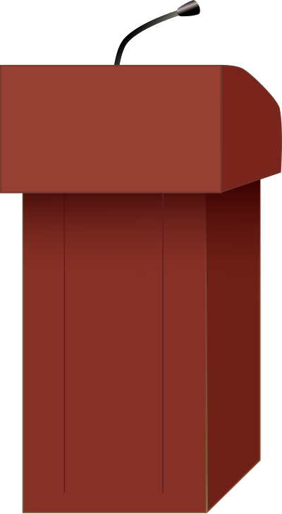 Speaker's podium clipart
