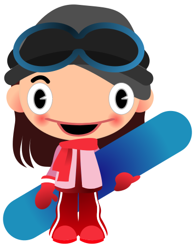 Speaking snowboard girl clipart