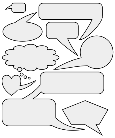 Speech and Thought Bubbles clipart