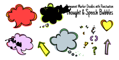 Speech and Thought Bubbles with Punctuation clipart