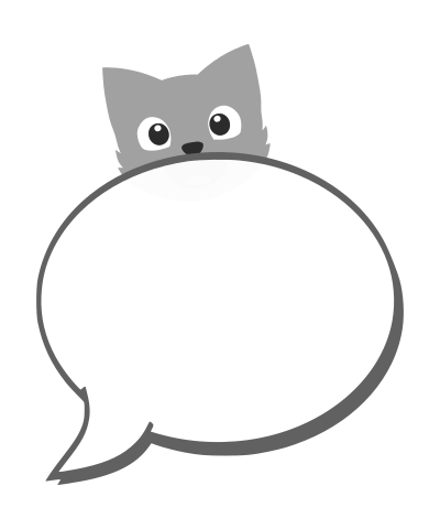 Speech balloon with cat clipart