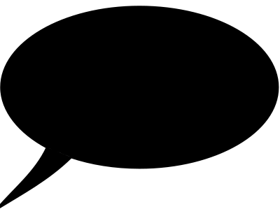 Speech Bubble, Black, No Shadow clipart