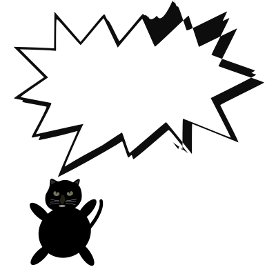 Speech bubble with cat clipart