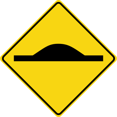 Speed bump (road sign) clipart