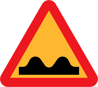 Speed Bump Sign clipart