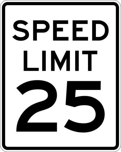Speed Limit 25 clipart