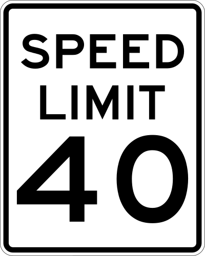 Speed Limit 40 clipart