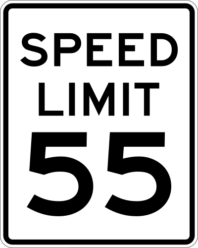 Speed Limit 55 clipart