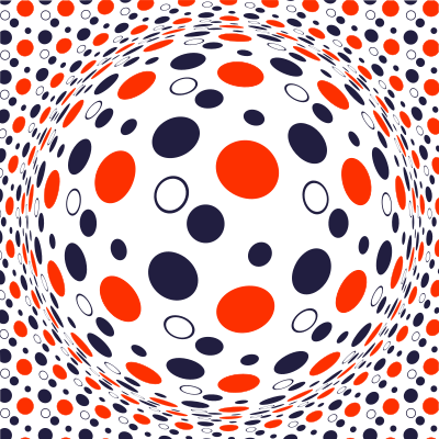 Spherical shape dotted pattern clipart
