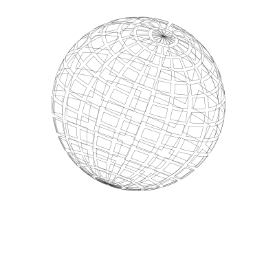 Spherical shape line art clipart