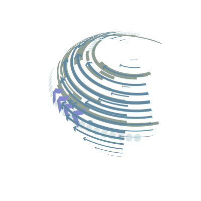 Spherical shape with arrows clipart