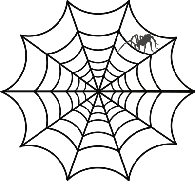 Spider and Web clipart