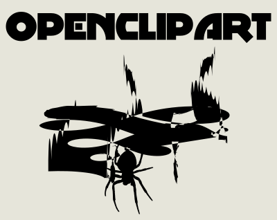 Spider making web clipart
