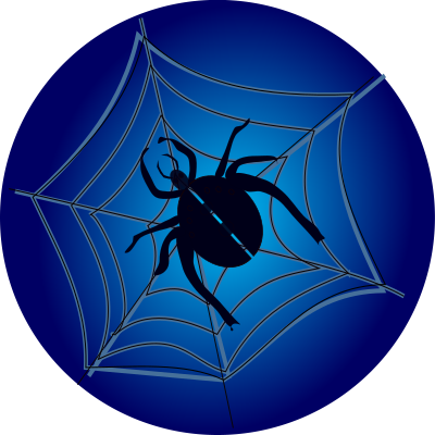 Spider-on-web clipart