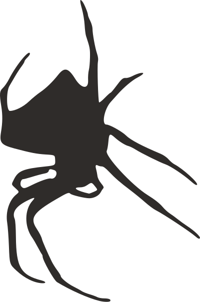Spider silhouette clipart