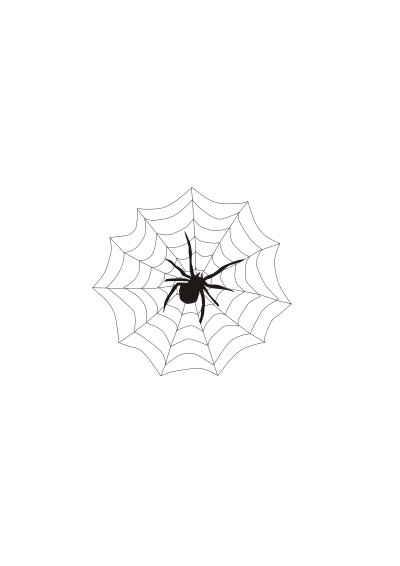 Spider & web clipart