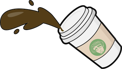 Spilling Coffee clipart