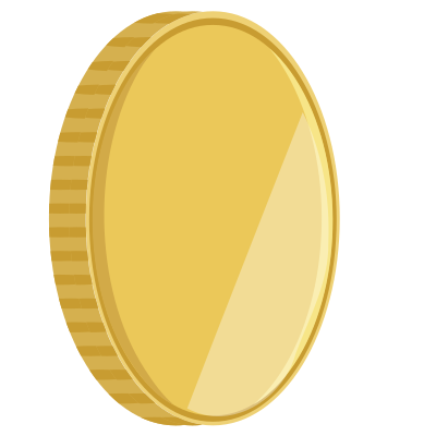 Spinning coin 3 clipart