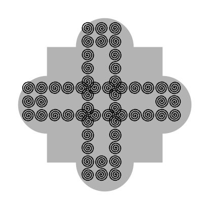 Spiral cross clipart