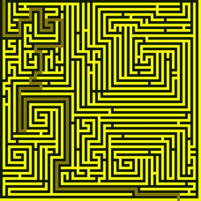 Spiral Maze Solution clipart