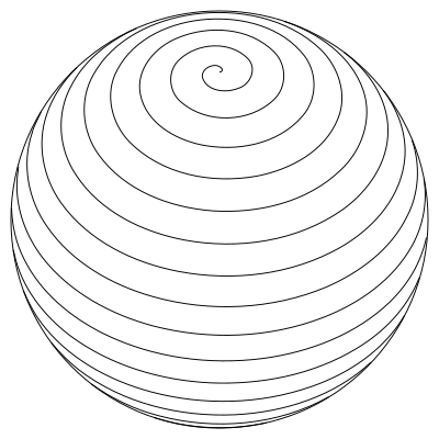 Spiral sphere 6 clipart