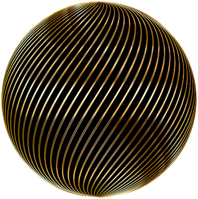 Spiral Sphere Gold clipart