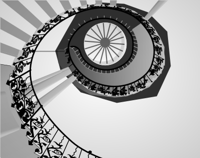 Spiral staircase clipart