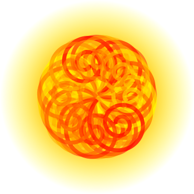 Spiral sun clipart