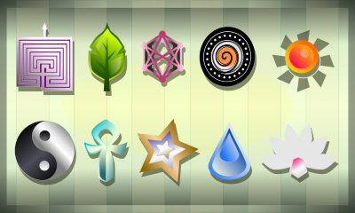 Spiritual Positivity Symbols clipart