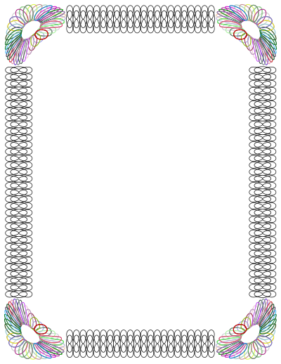 Spirograph Border clipart