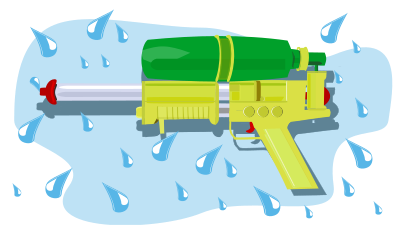 Splash water gun clipart