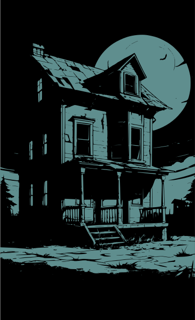 Spooky house clipart