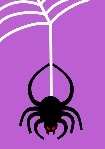 Spooky spider clipart