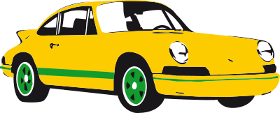 Sport car yellow clipart
