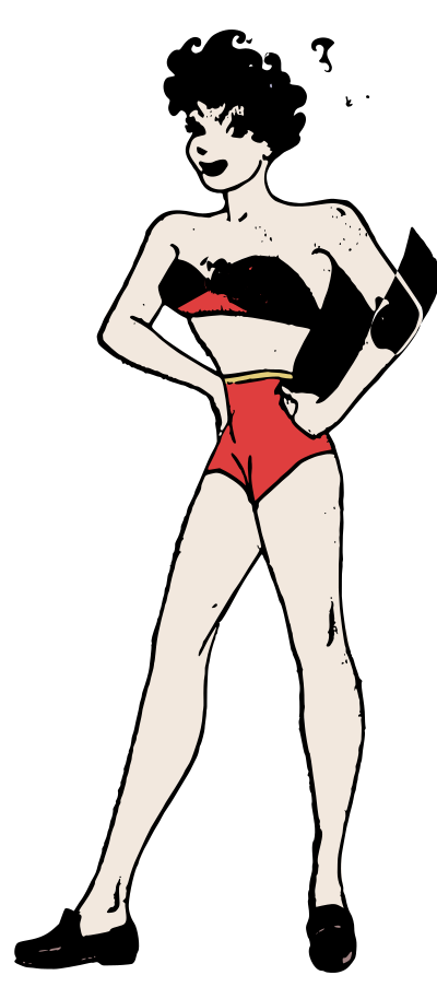 Sporty Lady in Red clipart