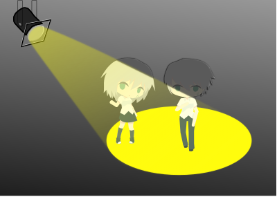 Spotlight on Two People clipart